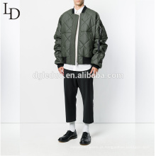 Moda estilo militar verde casaco de inverno engrossar jaqueta bomber para homens